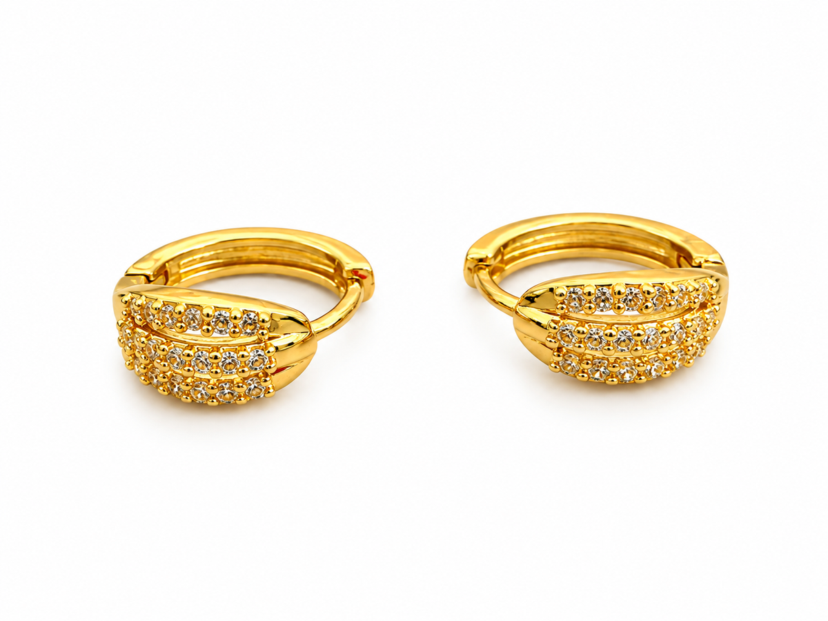 Sia Small Gold Hoops | 18K Gold Plated