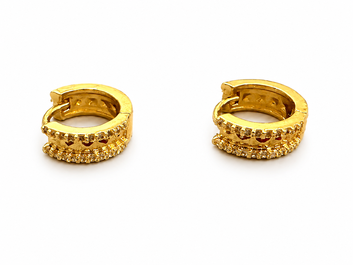 Zuri Small Gold Hoops | 18K Gold Plated