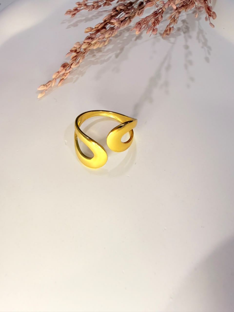 Abstract Open Statement Ring | 18K Gold Plated | Waterproof & Anti-Tarnish