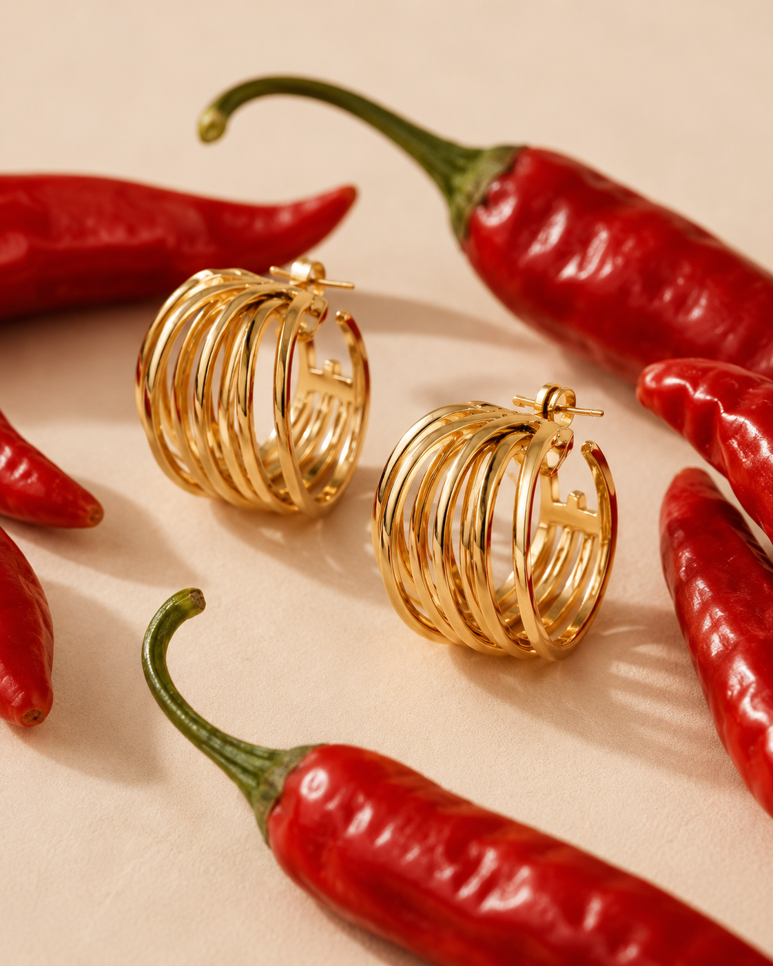 Chunky Layered Hoop Earrings | Waterproof & Tarnish-Resistant