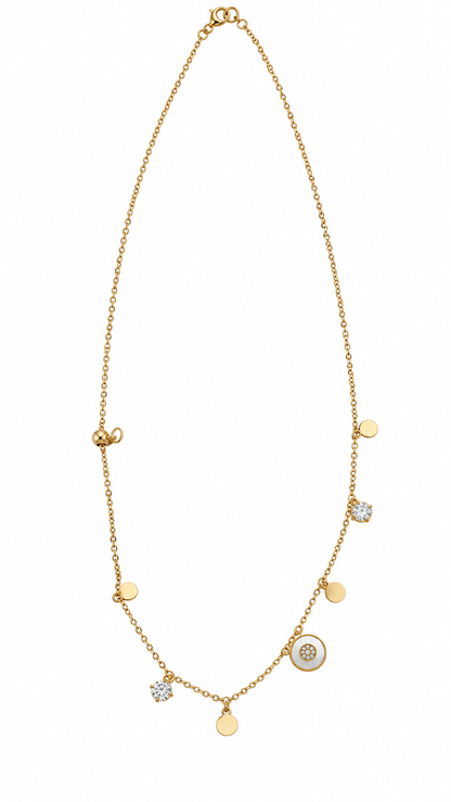 Zena Charm Necklace | Rose Gold Plated