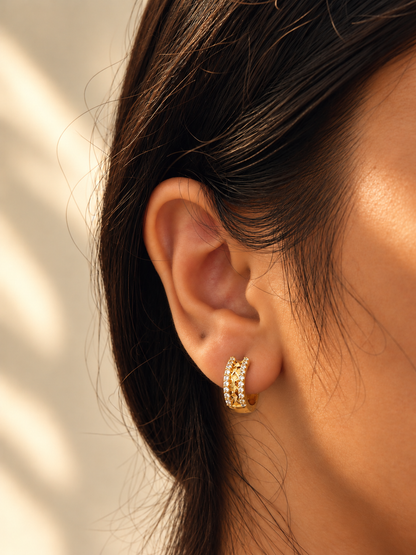 Zuri Small Gold Hoops | 18K Gold Plated