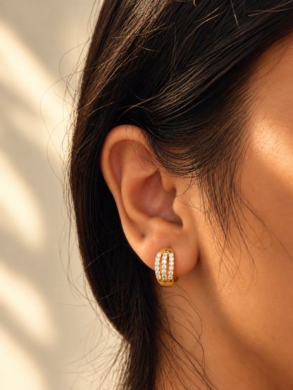 Sia Small Gold Hoops | 18K Gold Plated