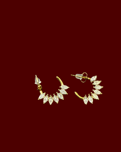 Chandrika Duo Earrings | 18K Gold Plated