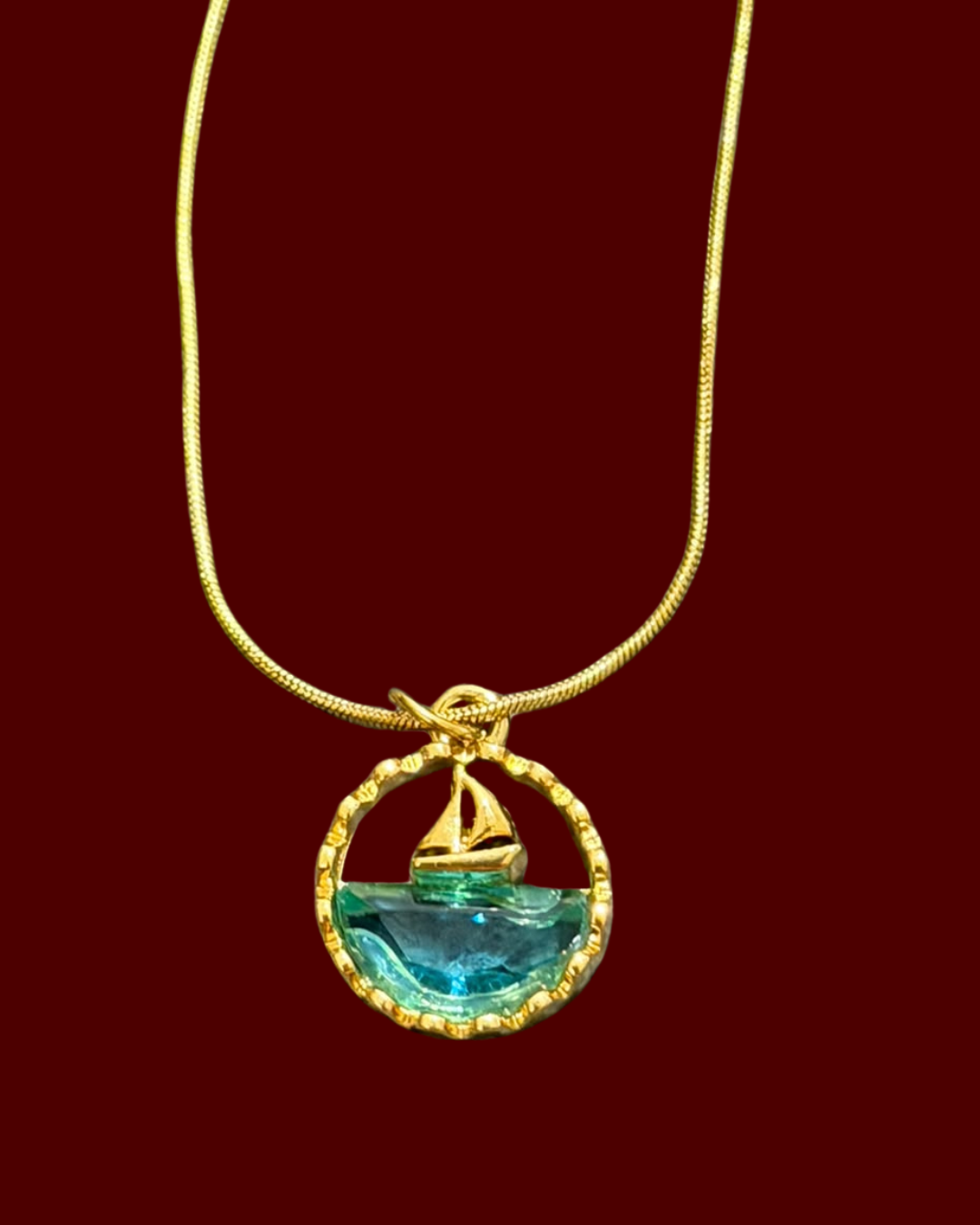 Leher Blue Necklace | 18k Gold Plated