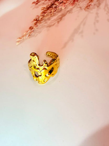 Molten Ring | Free Size | 18K Gold Plated