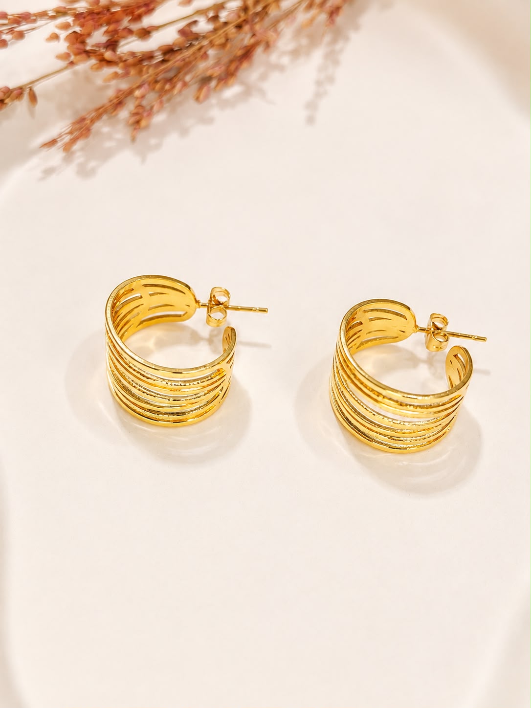 Chunky Layered Hoop Earrings | Waterproof & Tarnish-Resistant