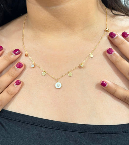 Zena Charm Necklace | Rose Gold Plated