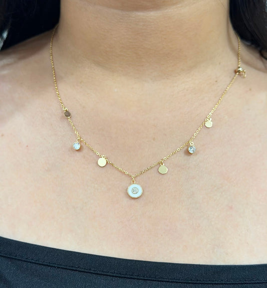 Zena Charm Necklace | Rose Gold Plated