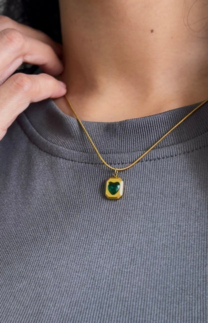Emerald Heart | 18K Gold Plated