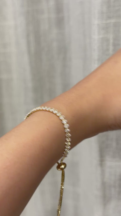 Tennis Zirconia Stone | Adjustable Bracelet