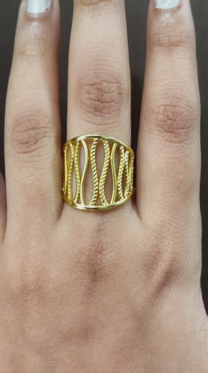 Zari Adjustable Ring | 18k Gold Plated